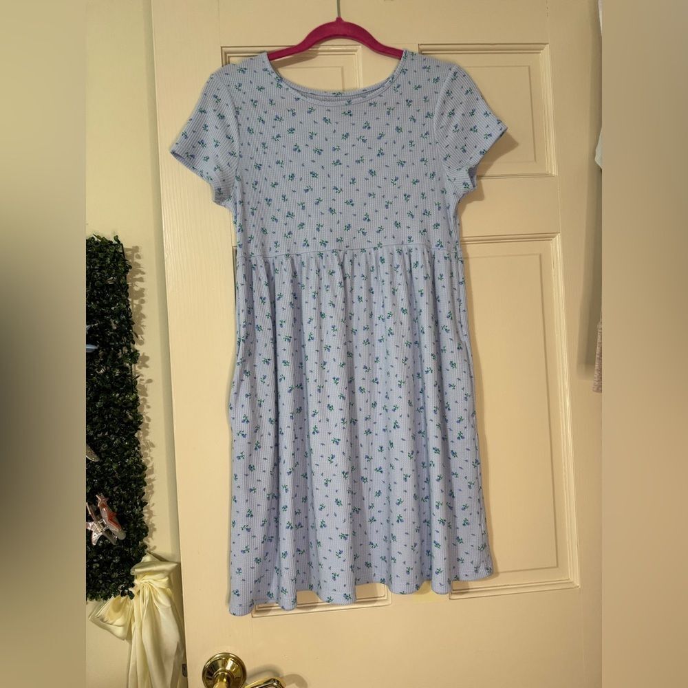 Women’s Wild Fable Light Blue Floral Dress M